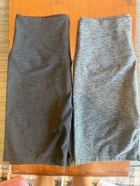 Beyond Yoga Women’s High-Waist Active Skorts Bundle - Black and Heather Gray- XL